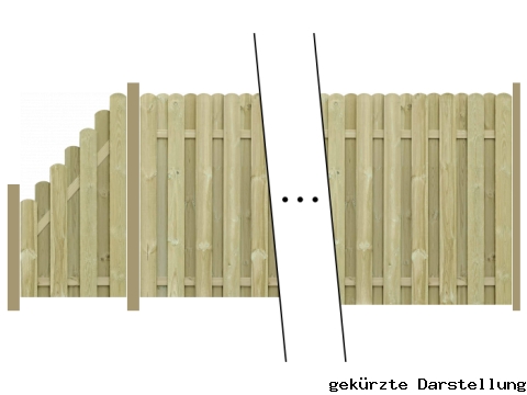 4,89m Bohlenzaun Staburo kdi Grün - ME66346