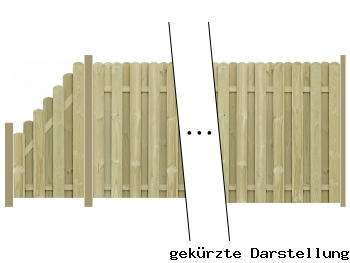4,89m Bohlenzaun Staburo kdi Gr&uuml;n - ME66346